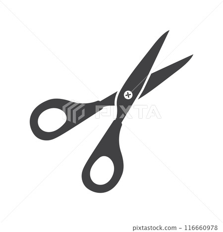 Scissor icon in flat style. Cutting hair equipment vector illustration on isolated background. Hairdressing sign business concept. 116660978