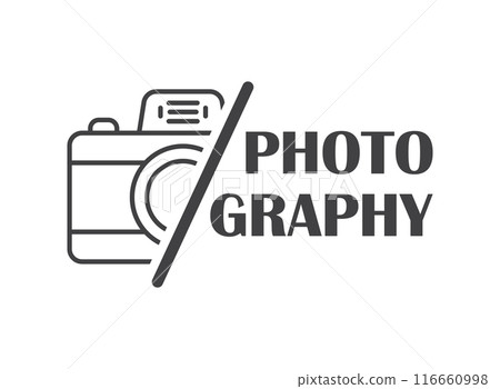 Camera icon in flat style. Photography vector illustration on isolated background. Photo sign business concept. 116660998