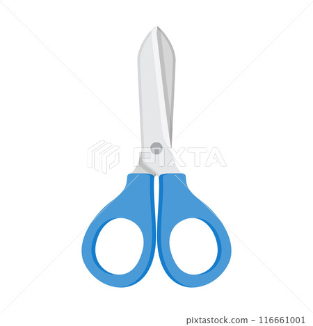 Scissor icon in flat style. Cutting hair equipment vector illustration on isolated background. Hairdressing sign business concept. 116661001