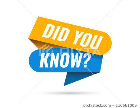 Did you know icon in flat style. Banner interesting facts vector illustration on white isolated background. Explanation sign business concept. Did you know icon in flat style. Banner interesting facts vector illustration on white isolated background. Explanation sign business concept. 116661009