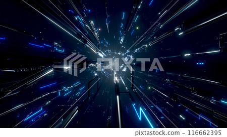 VJ 隧道扭曲空間 賽博射線藍【另類Ver.】 116662395