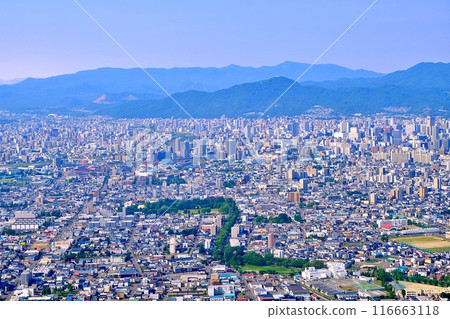 Aerial view of Sapporo city Aerial view of Sapporo city 116663118