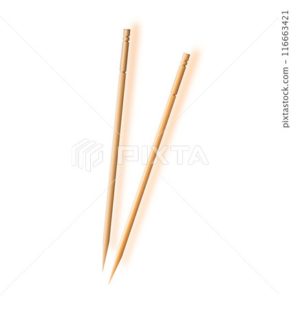 Toothpicks. hygiene and health on toothpicks white background. Vector. 116663421