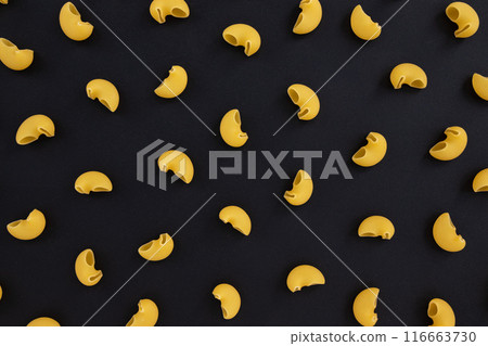 pattern of pipe rigate pasta, italian food 116663730