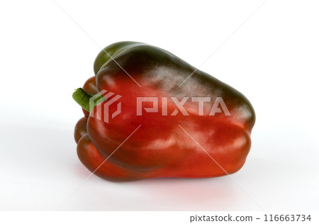 red bell pepper isolated on white background 116663734