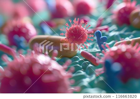 Implications of antimicrobial resistance: antibiotic resistance illustration 116663820