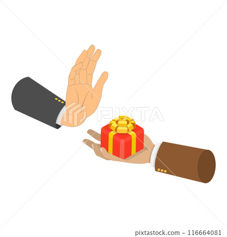 3D Isometric Flat Vector Illustration of Corruption And Venality, Illegal Profit. Item 3 3D Isometric Flat Vector Illustration of Corruption And Venality, Illegal Profit. Item 3 116664081