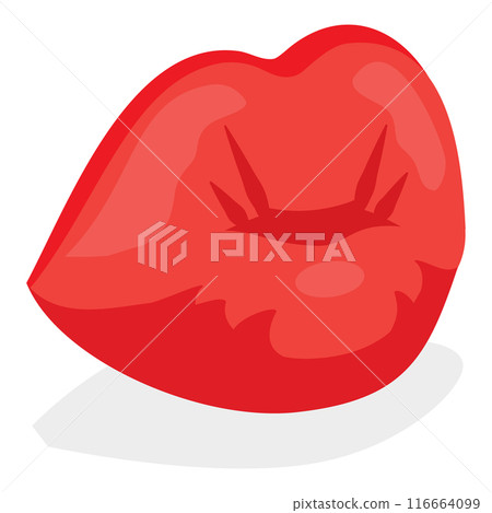 3D Isometric Flat Vector Set of Female Lips, Expression Different Emotions. Item 1 116664099