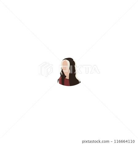 3D Isometric Flat Vector Set of Women Hairstyles, Beautiful Young Girls Portrait with Different Hair Styles. Item 2 116664110