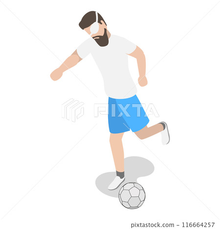 3D Isometric Flat Vector Set of Paralympians, Sportsmen with Disabilities. Item 1 116664257