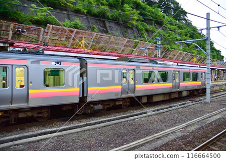 從 JR 東上越線越後中里站到水上站的車窗看到的景色(2022 年夏季) 從 JR 東上越線越後中里站到水上站的車窗看到的景色(2022 年夏季) 116664500