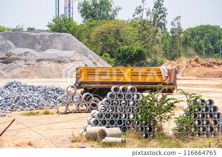 Pile of rocks and sand Pile of rocks and sand 116664765