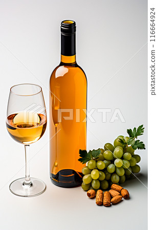 Bottle of white wine, luxury delicious wine, isolated background - AI generated image Bottle of white wine, luxury delicious wine, isolated background - AI generated image 116664924
