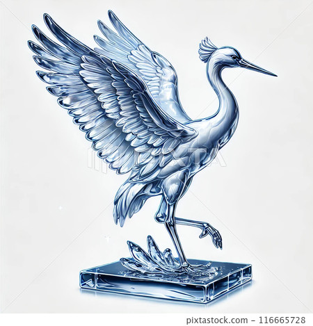 Crane ice sculpture 116665728