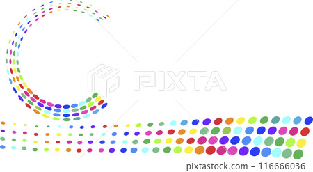 gradient swirling spiral of various colored dots, speed concept gradient swirling spiral of various colored dots, speed concept 116666036
