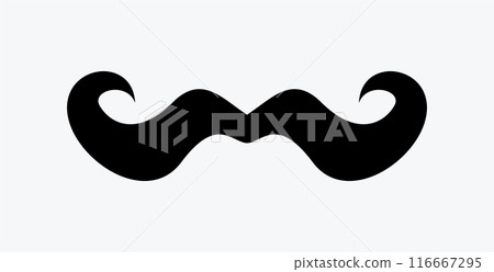 Moustache icon set. Collection of lush stylish hipster mustaches. 116667295