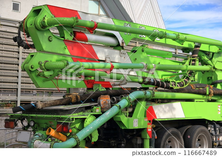 Concrete pump car image Concrete pump car image 116667489