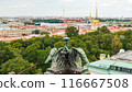 Cityscape of St. Petersburg with the Hermitage, Peter and Paul Fortress and the Admiralty 116667508