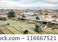 Cityscape from rooftops of St. Isaac's Cathedral in St.Petersburg, Russia. 116667521