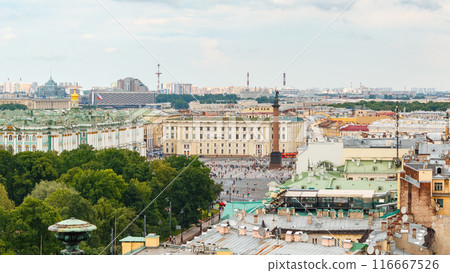 Cityscape from rooftops of St. Isaac's Cathedral in St.Petersburg, Russia. Cityscape from rooftops of St. Isaac's Cathedral in St.Petersburg, Russia. 116667526