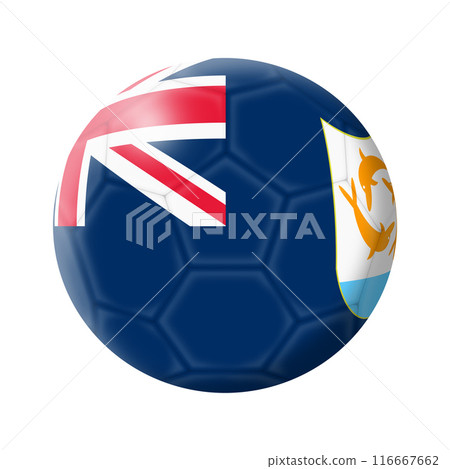 Anguilla soccer ball football with clipping path 116667662