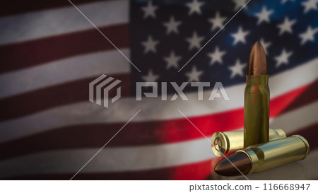 The Bullet on us flag Background for law or war concept 3d rendering. The Bullet on us flag Background for law or war concept 3d rendering. 116668947