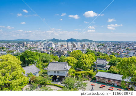 National Treasure Inuyama Castle Tower 360-degree corridor South side 116668978