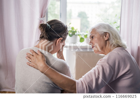 I am with you my baby. Loving mature old female mommy sit on couch I am with you my baby. Loving mature old female mommy sit on couch 116669025