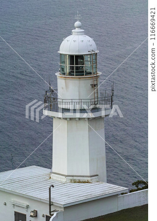 Hokkaido / Cape Chiku Lighthouse illuminated by the summer morning sun (Cape Chiku Lighthouse/Cape Chiku Observatory) 116669421