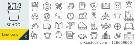 School icon set 116669600