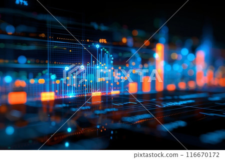 Investing and Stock market chart background 116670172