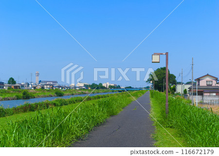 埼玉縣越谷市元荒川沿岸道路 2024 年 7 月 埼玉縣越谷市元荒川沿岸道路 2024 年 7 月 116672179