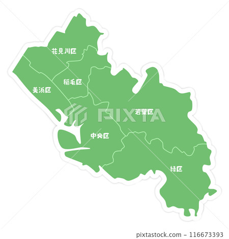 Map of Chiba city, Chiba prefecture 116673393