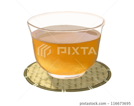 Barley tea (glass cup) with coaster Barley tea (glass cup) with coaster 116673695
