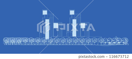 3D illustration of building project 116673712