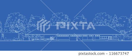 3D illustration of building project 3D illustration of building project 116673747