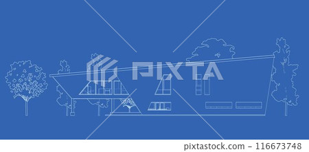 3D illustration of building project 3D illustration of building project 116673748