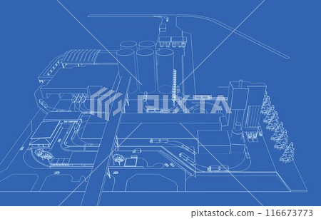 3D illustration of building project 116673773