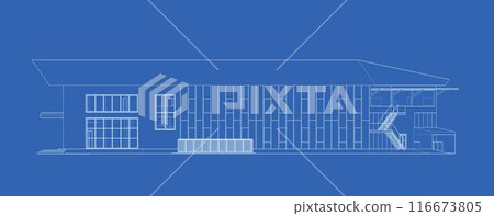 3D illustration of building project 3D illustration of building project 116673805