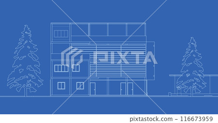 3D illustration of building project 3D illustration of building project 116673959