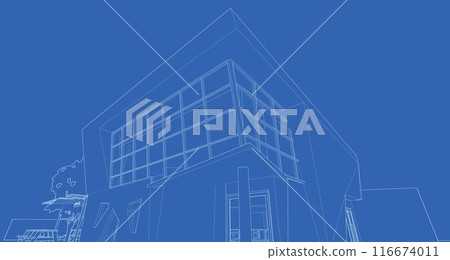 3D illustration of building project 116674011