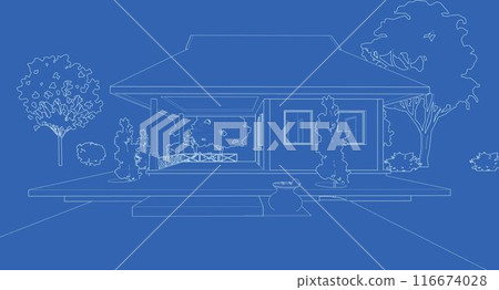 3D illustration of building project 116674028