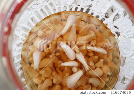 Homemade vinegared shallots Homemade vinegared shallots 116674659