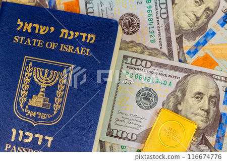 Investment American dollars in gold bars is method saving money during times of inflation, devaluation with citizens of Passport Israel Investment American dollars in gold bars is method saving money during times of inflation, devaluation with citizens of Passport Israel 116674776