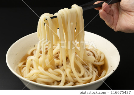 Bukkake udon, Hashiage, Lift up with chopsticks Bukkake udon, Hashiage, Lift up with chopsticks 116675427