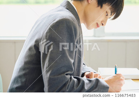 Boys studying to study Boys studying to study 116675483