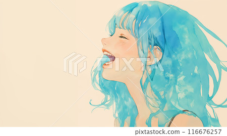 可愛的微笑女人 116676257