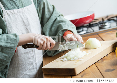 在廚房做飯的女人 在廚房做飯的女人 116676488