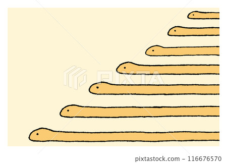 簡單的蛇年插畫新年賀卡 116676570