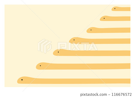 簡單的蛇年插畫新年賀卡 116676572